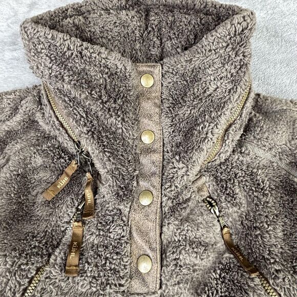 Kuhl Flight Jacket Womens Small Fleece High Pile Snap Zip Pockets Style 2041 - Picture 6 of 16